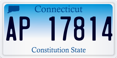 CT license plate AP17814