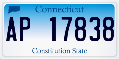 CT license plate AP17838