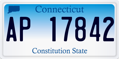 CT license plate AP17842