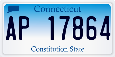 CT license plate AP17864