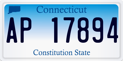 CT license plate AP17894