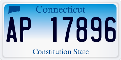 CT license plate AP17896