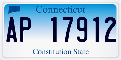CT license plate AP17912