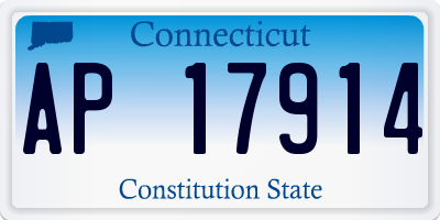 CT license plate AP17914