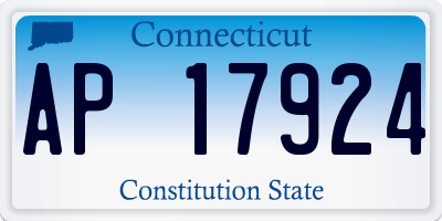 CT license plate AP17924