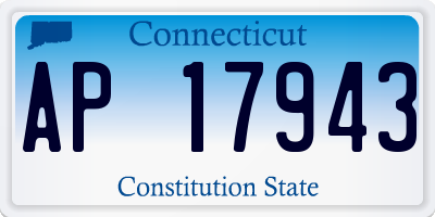 CT license plate AP17943