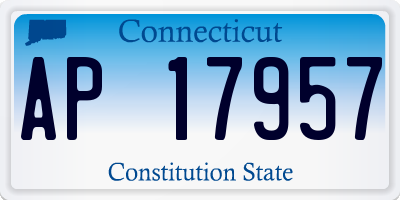 CT license plate AP17957