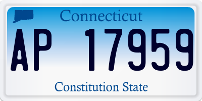 CT license plate AP17959