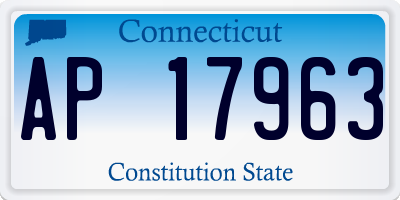 CT license plate AP17963
