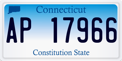 CT license plate AP17966