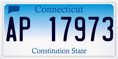 CT license plate AP17973