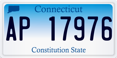 CT license plate AP17976