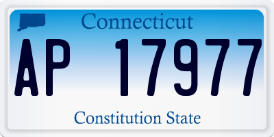 CT license plate AP17977