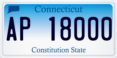 CT license plate AP18000