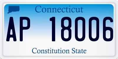 CT license plate AP18006