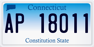 CT license plate AP18011