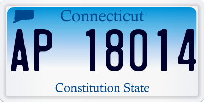 CT license plate AP18014