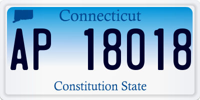 CT license plate AP18018