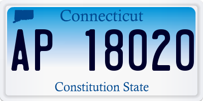 CT license plate AP18020