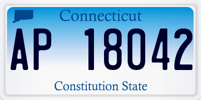 CT license plate AP18042