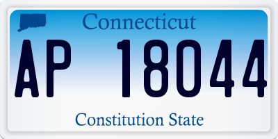 CT license plate AP18044