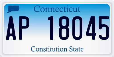 CT license plate AP18045