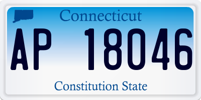 CT license plate AP18046