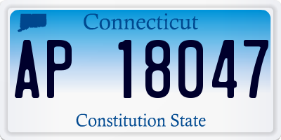 CT license plate AP18047