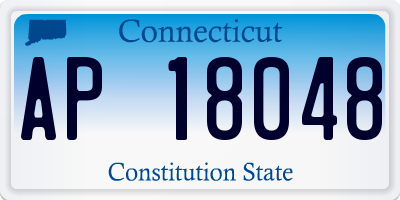 CT license plate AP18048