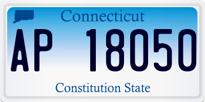 CT license plate AP18050