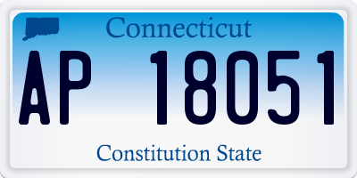 CT license plate AP18051