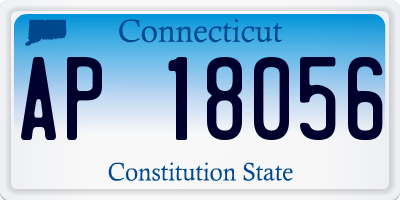 CT license plate AP18056