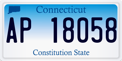 CT license plate AP18058