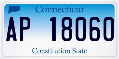 CT license plate AP18060