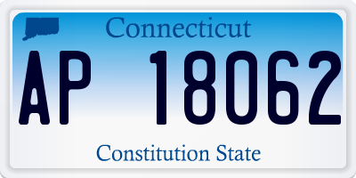 CT license plate AP18062