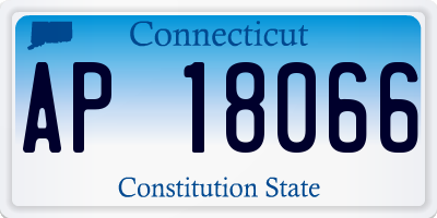CT license plate AP18066