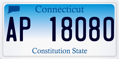 CT license plate AP18080