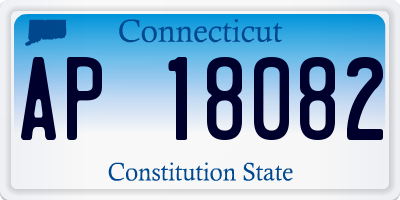 CT license plate AP18082