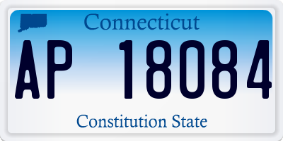 CT license plate AP18084