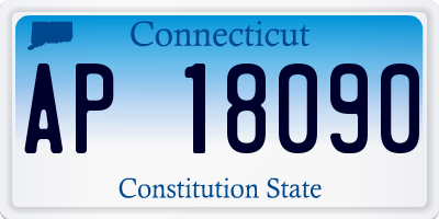 CT license plate AP18090