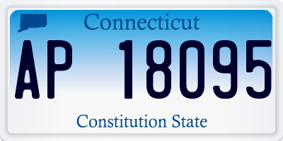 CT license plate AP18095