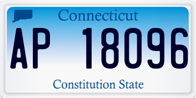 CT license plate AP18096
