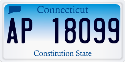 CT license plate AP18099