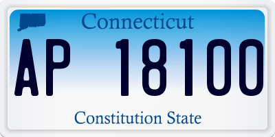 CT license plate AP18100