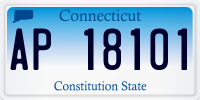 CT license plate AP18101