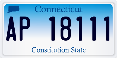 CT license plate AP18111