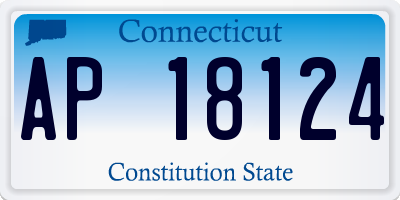 CT license plate AP18124