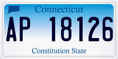 CT license plate AP18126