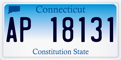 CT license plate AP18131