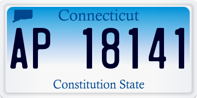 CT license plate AP18141